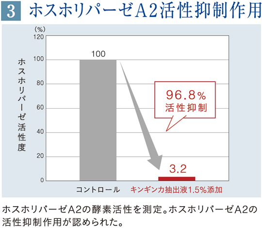 ホスホリパーゼA2の活性抑制作用